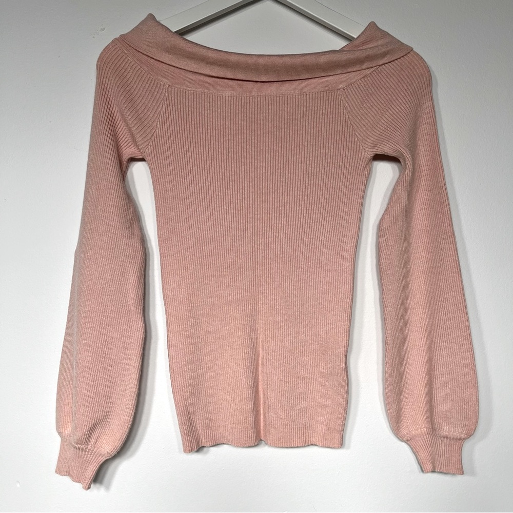 Guess sweater off shoulder pink size S